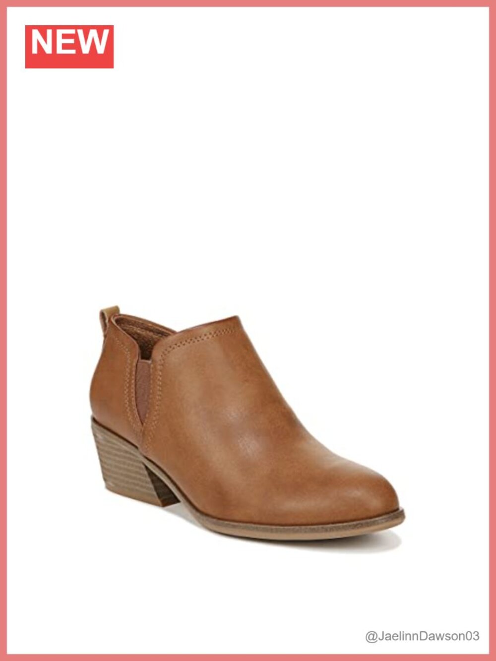 Western Ankle Bootie with Block Heel & Slip On Fit